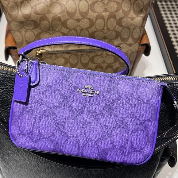 Coach | Bags | Coach Nolita 9 In Signature Canvassilverspot Purple